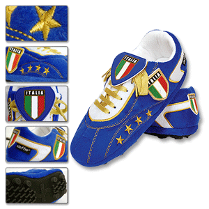 Italy Football Boot Slippers - Royal