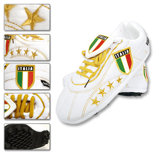 Italy Football Boot Slippers - White