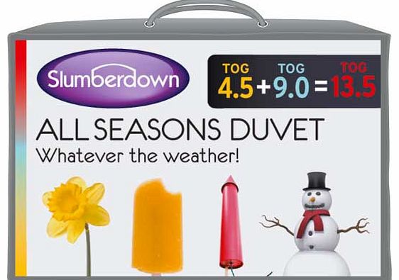 Slumberdown All Seasons 4.5   9 Tog 3-in-1 Duvet