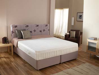 Contemporary Seal Divan and Mattress In Lilac