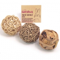 Naturals Trio Of Fun Balls 3 Pack X 8cm