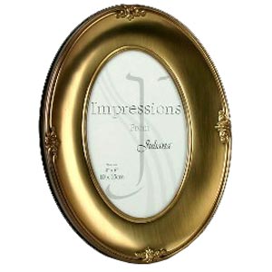 Small Antique Bronze Oval Photo Frame