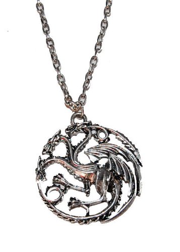 game of thrones targaryen daenerys Family Sigil Three Headed Dragon necklace (Supplied in a Gift Pouch) Unique Jewellery