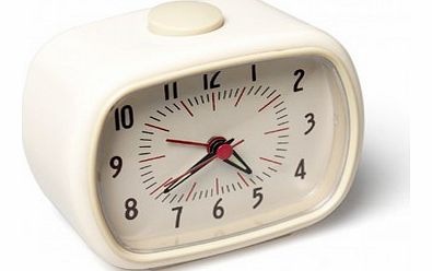 Retro alarm clock - white `One size
