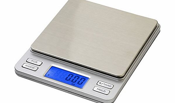 Smart Weigh 500 x 0.01g Digital Pro Pocket Scale with Back-Lit LCD Display, Tare, Hold and PCS Features (2 Lids Included)