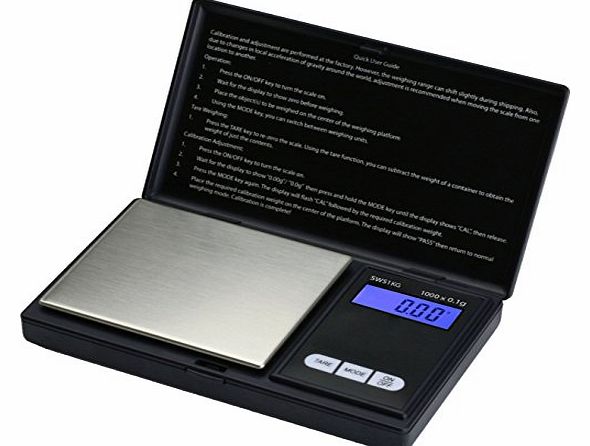 SWS1KG Elite Pocket Sized Digital Scale - Black