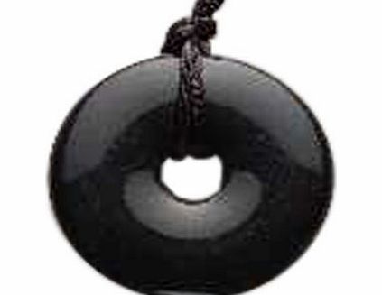 Smartmom Teething Bling Donut Shaped Pendant Necklace (Onyx)