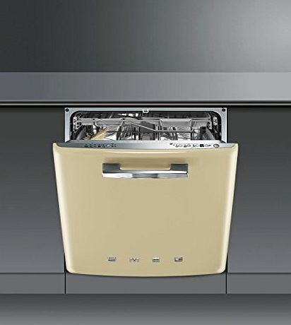 Smeg DI6FABP2 Fifties Style Integrated Dishwasher With Cream Door