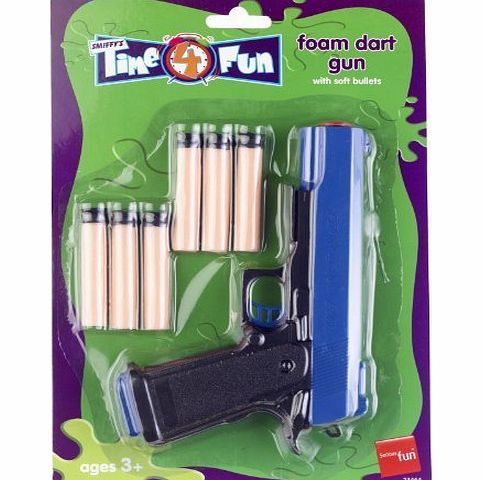 Smiffys Detective Gun and 6 Foam Darts
