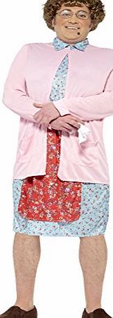 Smiffys Mens Mrs Brown Costume, Dress, Cardigan, Wig, Glasses, Handkerchief amp; Mole, Size: M, Colour: Multi, 27076