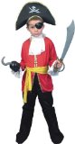 Smiffys Pirate Captain Costume for Boy Size Small age 3-5