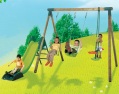 SMOBY jamaica wooden swing set