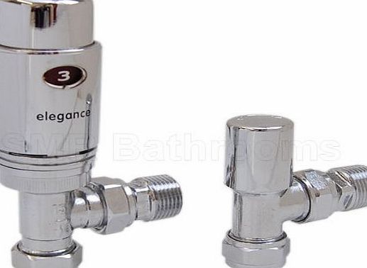 Smr Thermostatic Radiator Valve - Angled Chrome
