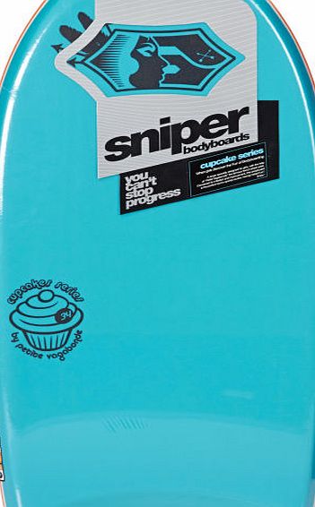 Sniper Cupcake PE Bodyboard - Aqua Blue/ White