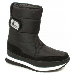 Female Snowjoggers Classic Mid Manmade Upper Casual in Black