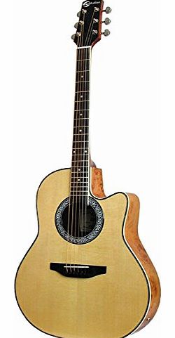 Wooden Round Back Electro Acoustic Guitar