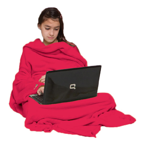 Rug Lite - Fleece Blanket with Sleeves (Red)