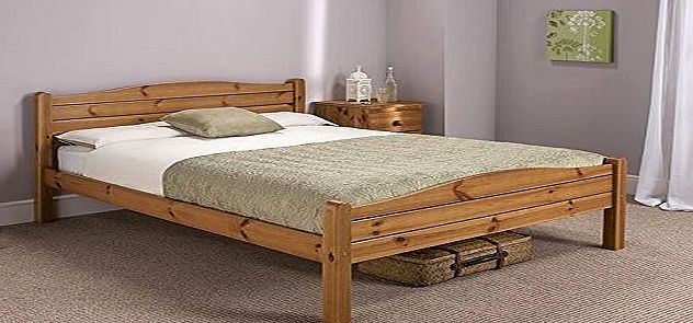 Snuggle Beds Elwood Antique 5FT Kingsize Bed Frame Honey Antique Pine