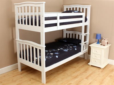 Snuggle Beds Rome White Bunk Bed Single (3)