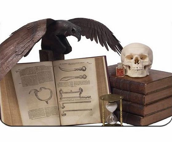 Snuggle Halloween Props Spooky Books Skulls Black Crow Poison Premium Quality Thick Rubber Mouse Mat Pad Soft Comfort Feel Finish