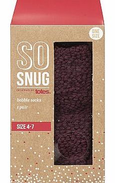 So Snug Purple Bobble Socks size 4-7 10176370