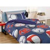 Soccer Bedroom Curtains - Blue 72s