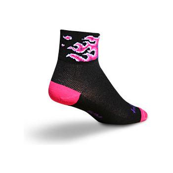 Pink Flames Ladies Socks