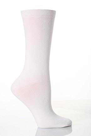 SockShop Ladies and Mens 1 Pair SockShop Colours Outstanding Value Plain White Cotton Socks White