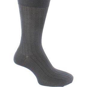 Sockshop Mens 1 Pair Fine Rib Cotton Rich Socks 12-14 Mens - Black