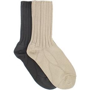 Sockshop Mens 2 Pair Chunky Rib Socks 12-14 Mens - Brown