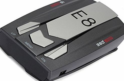 SODIAL(R) 360 DEGREE RADAR GUN - SODIAL(R) LASER RADAR GUN SPEED DETECTOR CAR MOTORBIKE 16 BAND 360 DEGREE E8