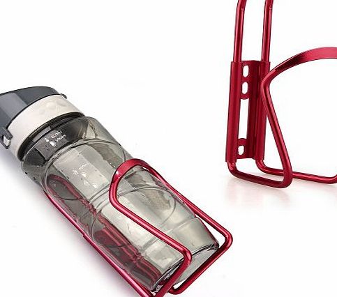 Bike Bicycle Cycling Mountain Sport Water Bottle Aluminum Cage Holder Red