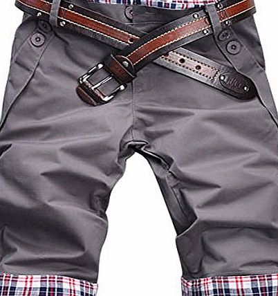 SODIAL(R) Mens Shorts Soul Chino Knee Length Jeans Cargo Combat Cotton Plain Summer New - Gary