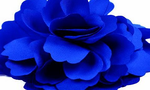 SODIAL(R) Silk Flower Hair Clip Brooch Wedding Corsage Flower Clip 8cm Brooch Accessory - Dark Blue