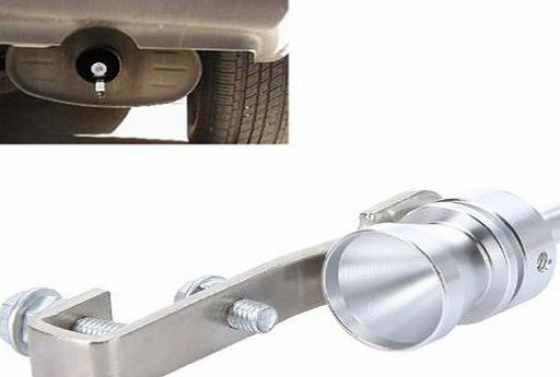 SODIAL(R) Turbo Sound Whistle Exhaust Pipe Tailpipe BOV Blow-off Valve Simulator Aluminum Size S/M (S)
