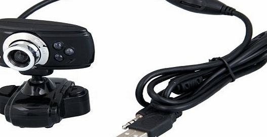 SODIAL(R) USB 2.0 Interpolation 50.0 M Camera Webcam Web CAM Camera PC Laptop 3 LED Mic