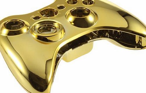 Wireless Controller FULL Housing Case Shell Cover for microsoft XBox 360 Plating Gold With accessori