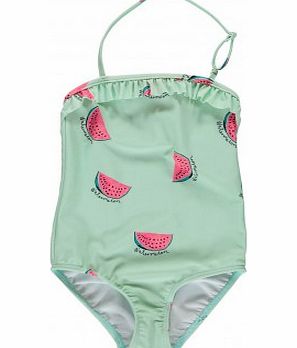 Soft Gallery Watermelon Mille one-piece swimsuit Green water