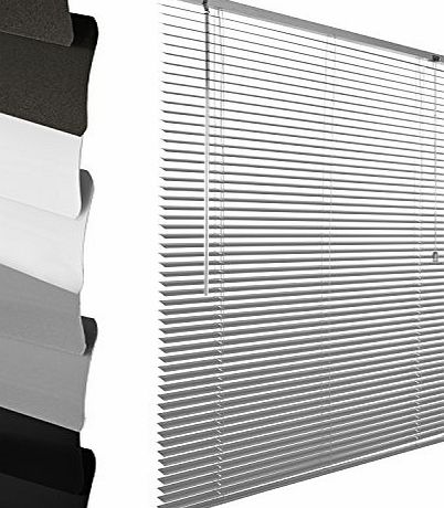 Sol Royal Venetian Blinds - Aluminium Blinds Silver 115x130 cm (WxL) No Drilling! - Incl. Clamping-Carrier