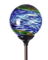Murano Solar Powered Garden Globe - Midnight