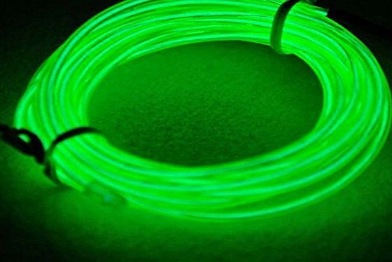 SoldCrazy EL Wire Portable Electroluminescent wire Luminous wire 3M length Driver with Battery Pack Controller for Cosplay Dress Burning Man (green)