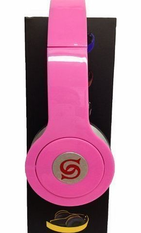 Solid Bass HD Sound DJ Style SOLID BASS On-Ear Headphones SL-800 For MP3/4, iPod, iPhone, iPad, Tablets, Laptops, Smart Phones, Portable Media Player etc. - PINK