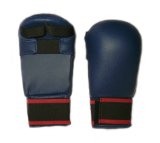 Solid-Fitness KARATE MITTS - MARTIAL ARTS SPARRING / BOXING GLOVES - BLUE/BLACK LARGE