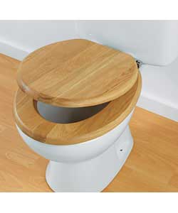 Oak Toilet Seat with Soft Close