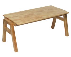 Solid wood rectangular stacking table