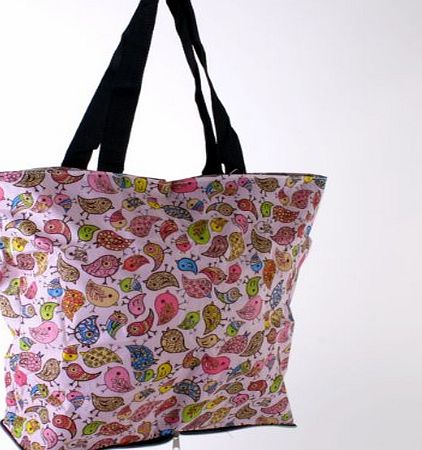 Something Different Handy Folding Shopping Bag (Pink Birds)