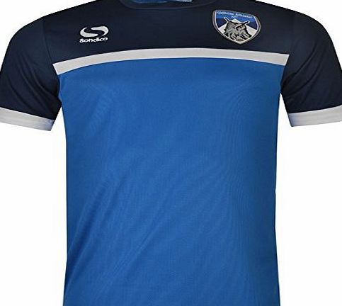 Sondico Mens Oldham Athletic Poly T Shirt Breathable Short Sleeve Crew Neck Top Royal/Navy XL
