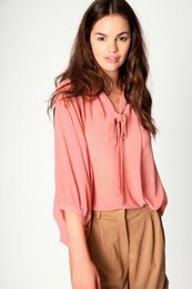 SONIA Pussy Bow Oversized Blouse