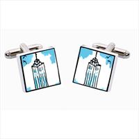 Sonia Spencer Empire State Building Bone China Cufflinks by