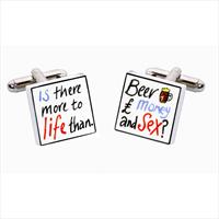 Sonia Spencer Is There More To Life Bone China Cufflinks by